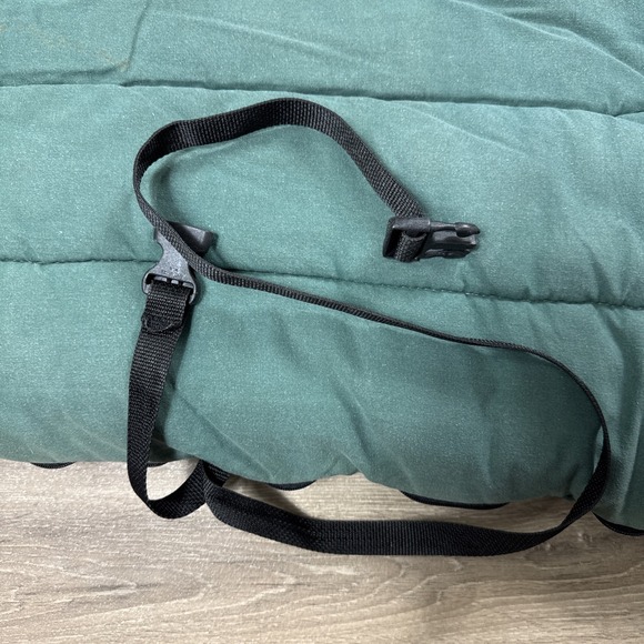 Vintage 70s Coleman Sleeping Bag Green Red Plaid Flannel Camping Outdoors Hiking - Picture 6 of 16